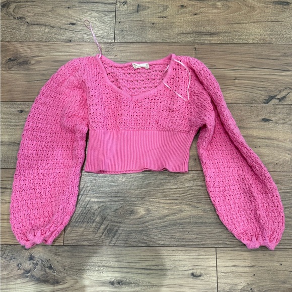 Altar'd State Pink V-Neck Sweater - Picture 2 of 4